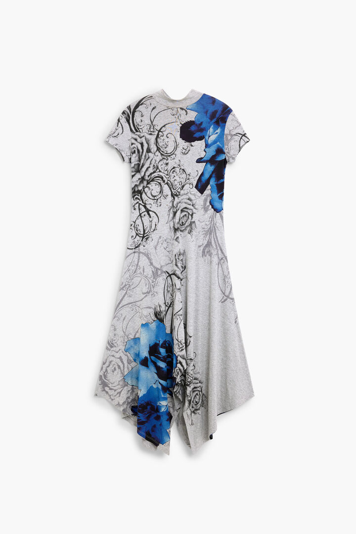 printed halter midi dress