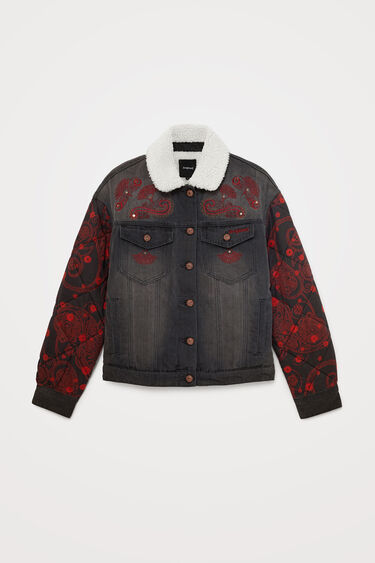 Veste En Jean Oversize Bi Matiere Desigual Com