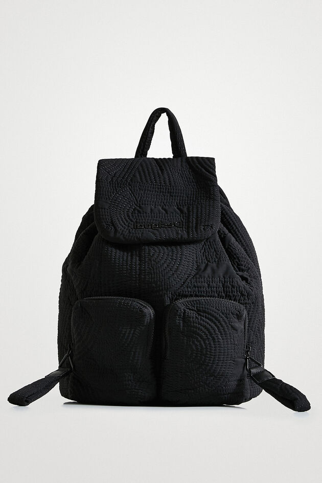 Plain quilted backpack