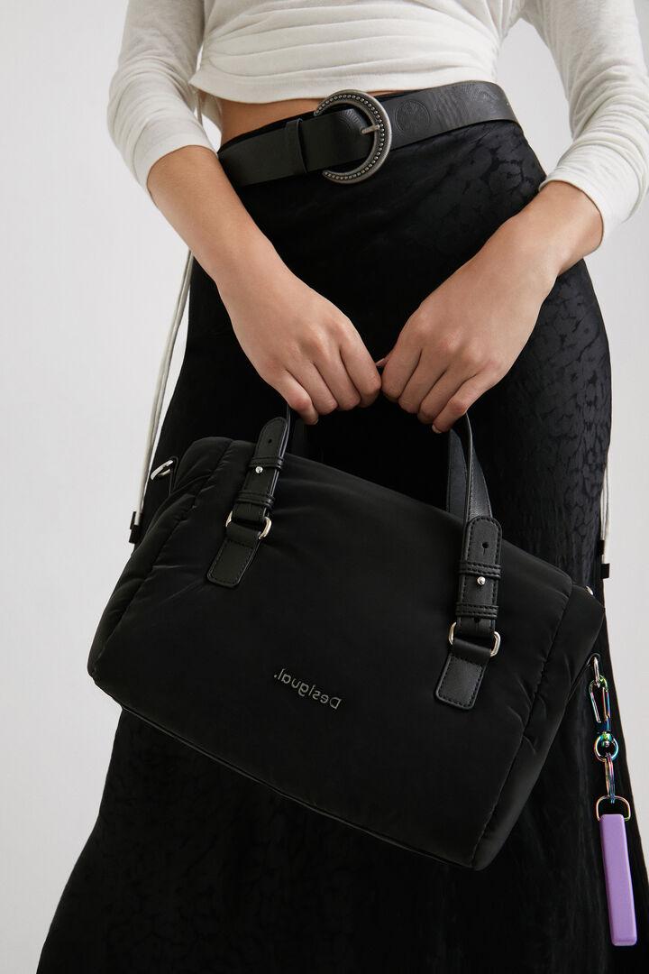 Handbag technical fabric solid colour | Desigual