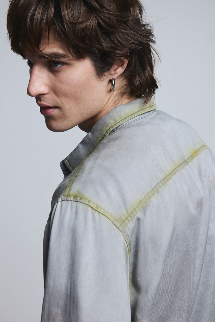 Hemd mit Schriftzug und Used-Effekt | Desigual