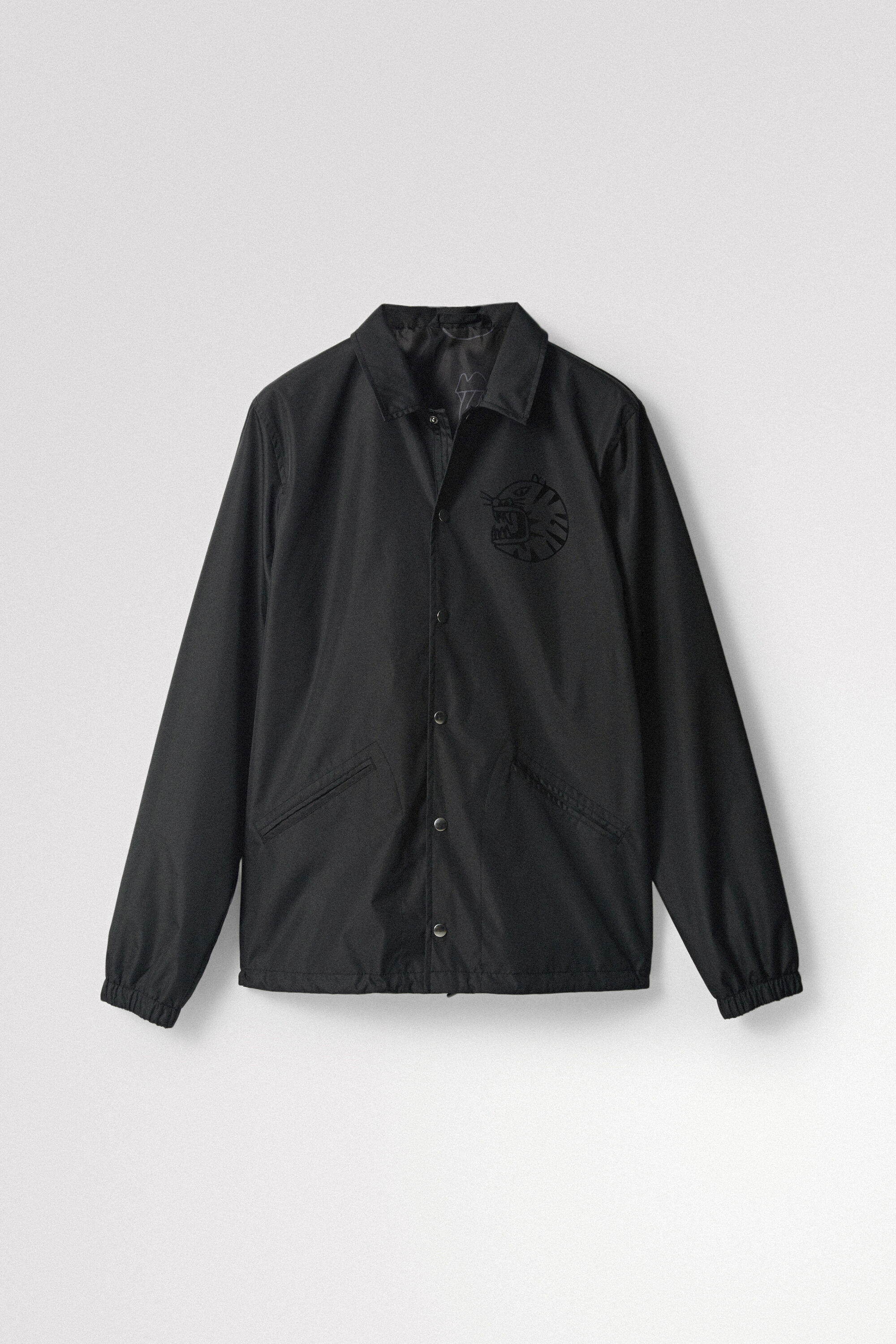 Weite Jacke mit Tiger