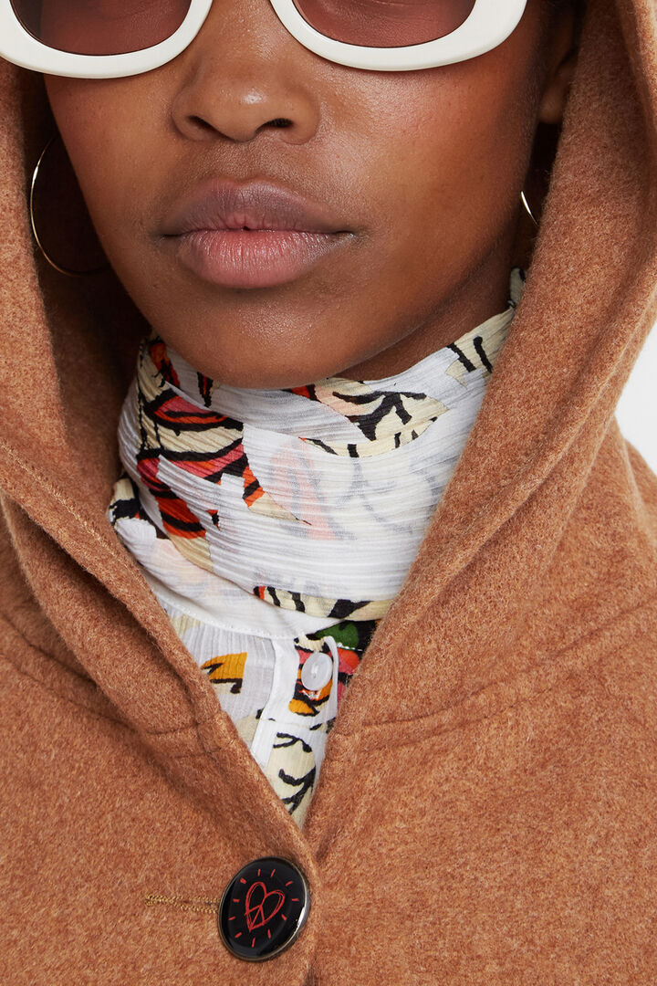 Flower poncho hood | Desigual