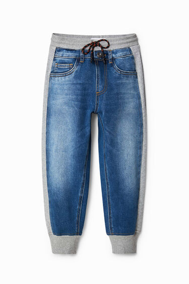 Hybrid denim jogger trousers | Desigual