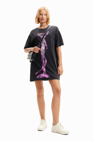 Vestido camiseta oversize Pantera Rosa | Desigual