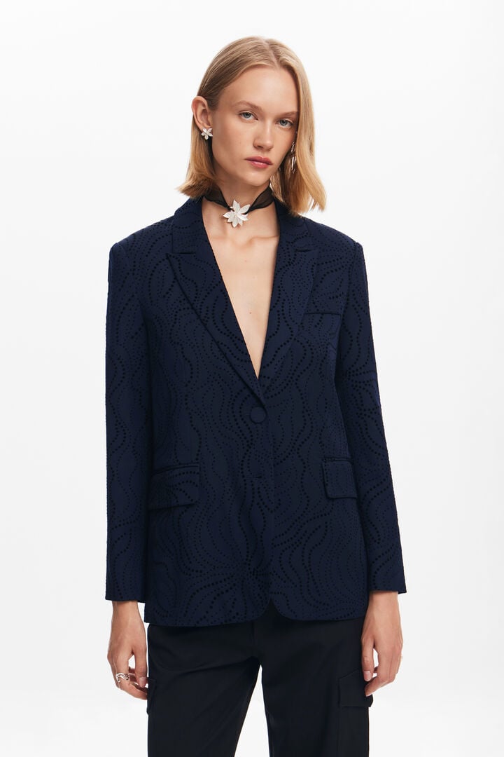 Embroidered floral blazer | Desigual