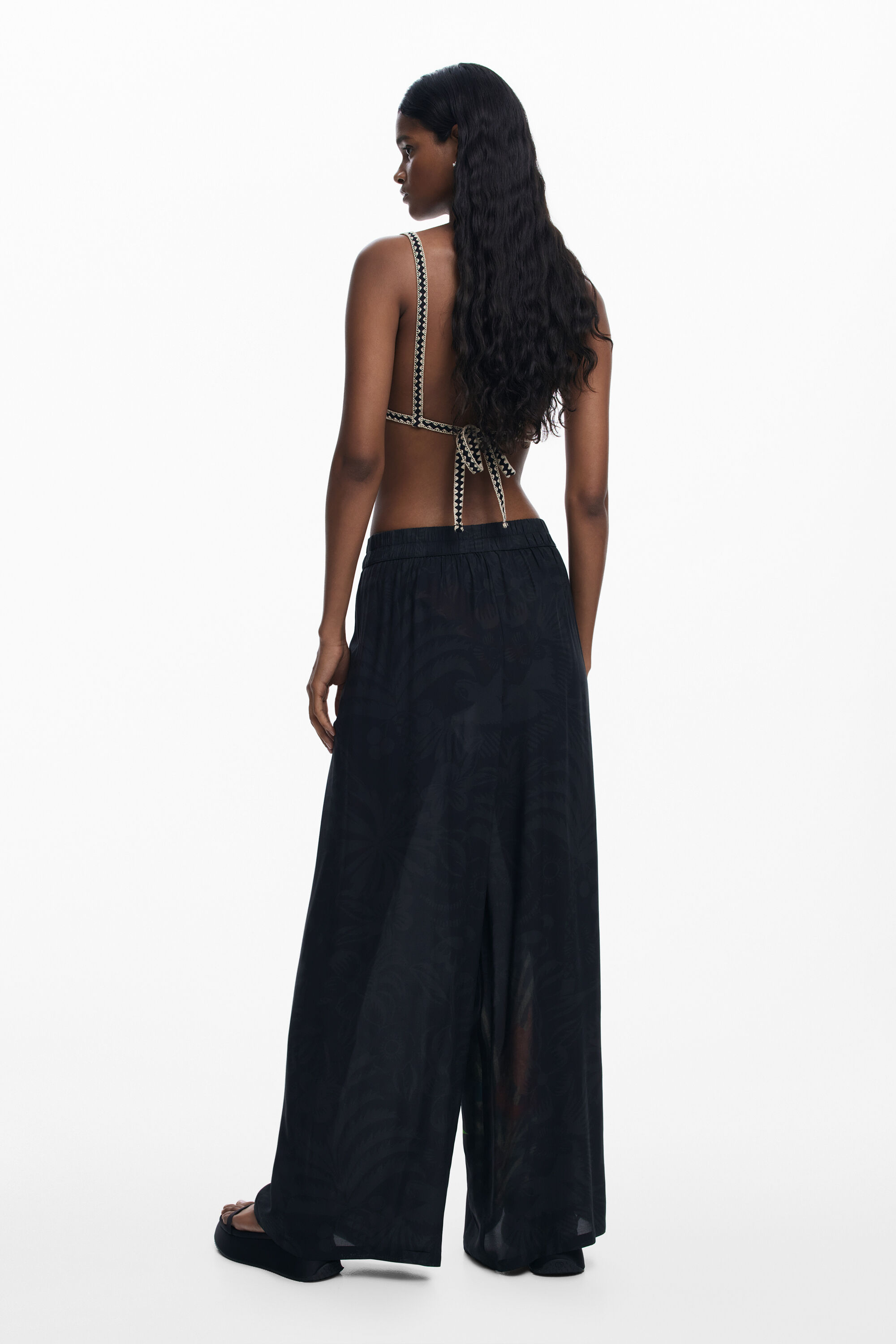 未使用 LUXEAKMPLUS BICOLOR LONG PANTS LUXEAKMPLUS(リュクスエイケイエムプラス) バイカラーロング