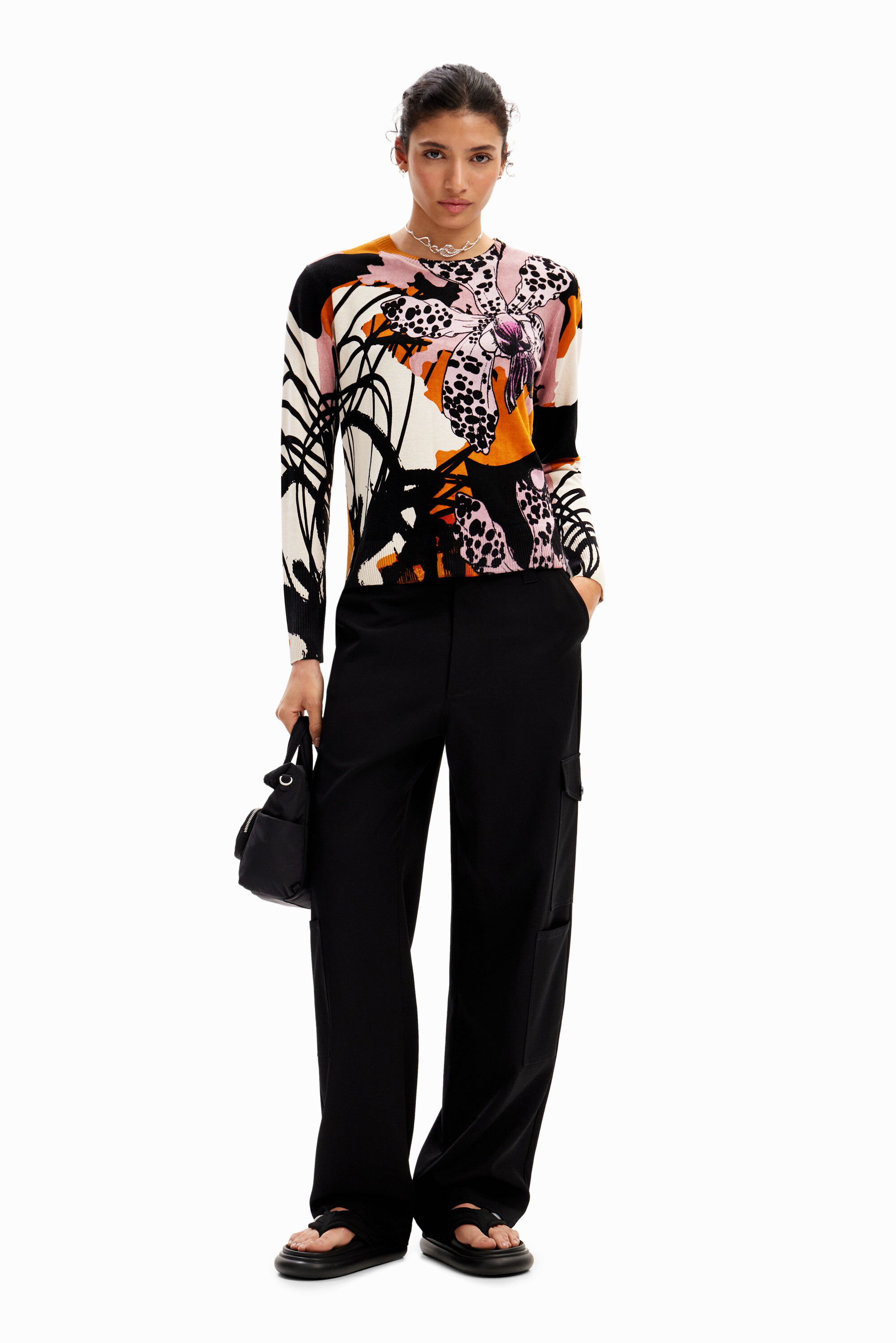 M. Christian Lacroix orchid pullover - WHITE - XS