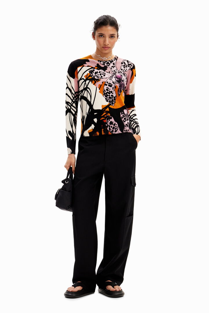 M. Christian Lacroix orchid pullover