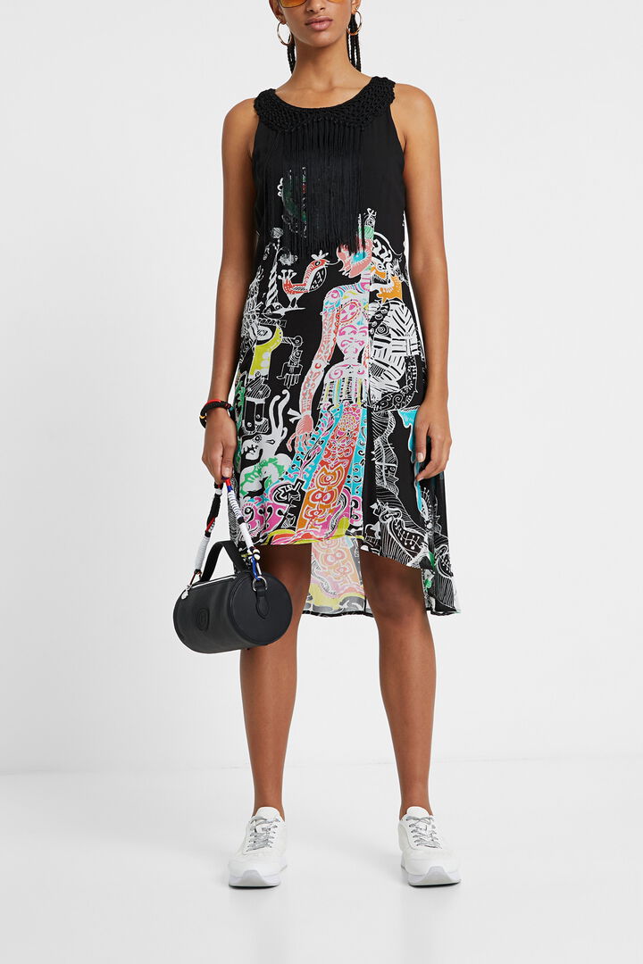 Vestido con flecos | Desigual