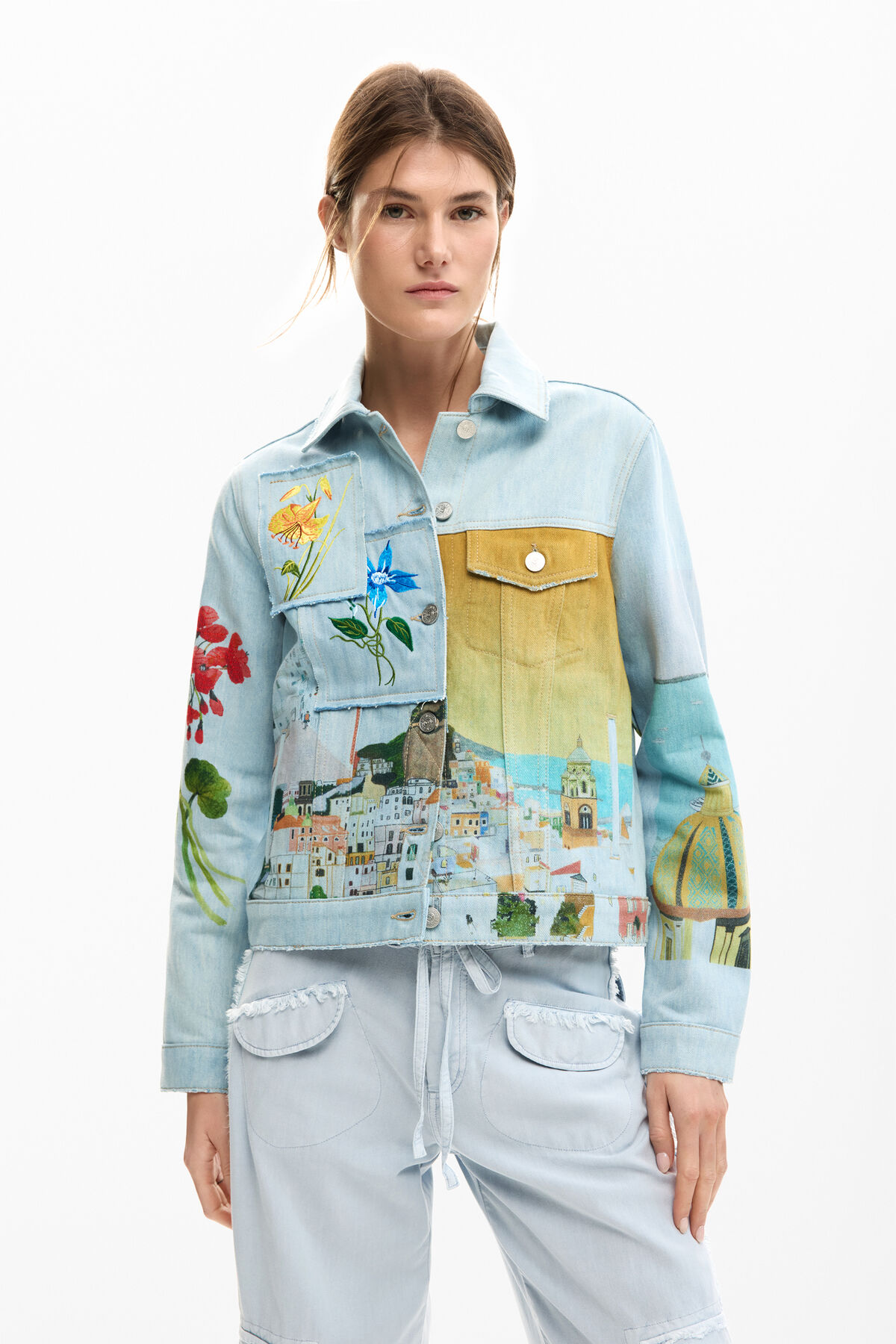 アマルフィデニムジャケット 青 女性用 I Desigual.com