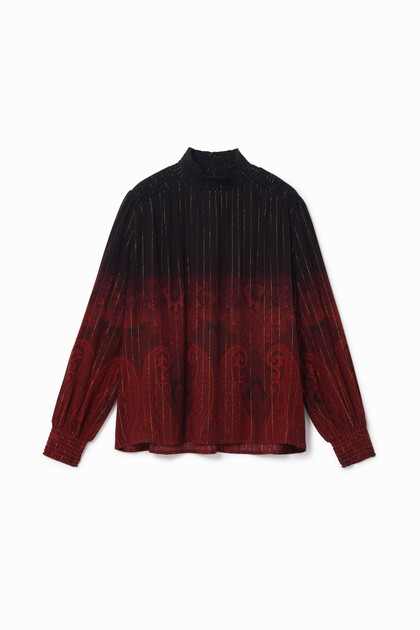Loose paisley and Lurex blouse