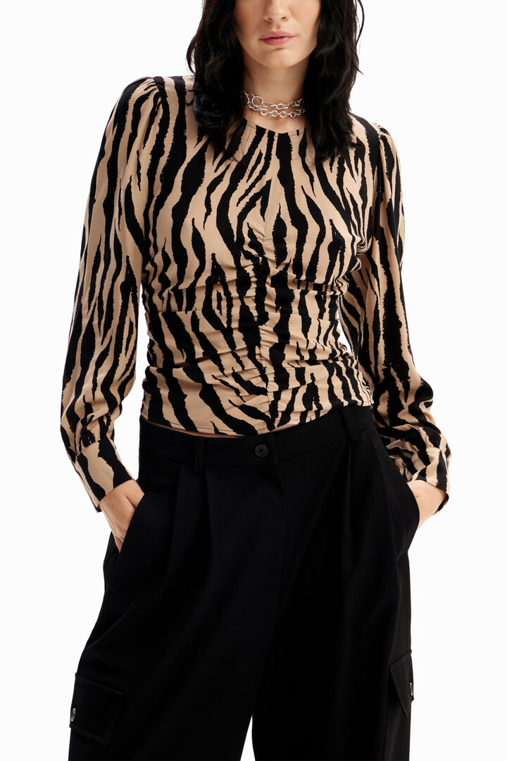 Brusa frunzida cintura | Desigual