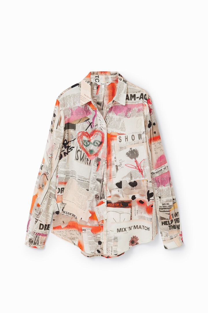 Fine newspaper shirt | Desigual
