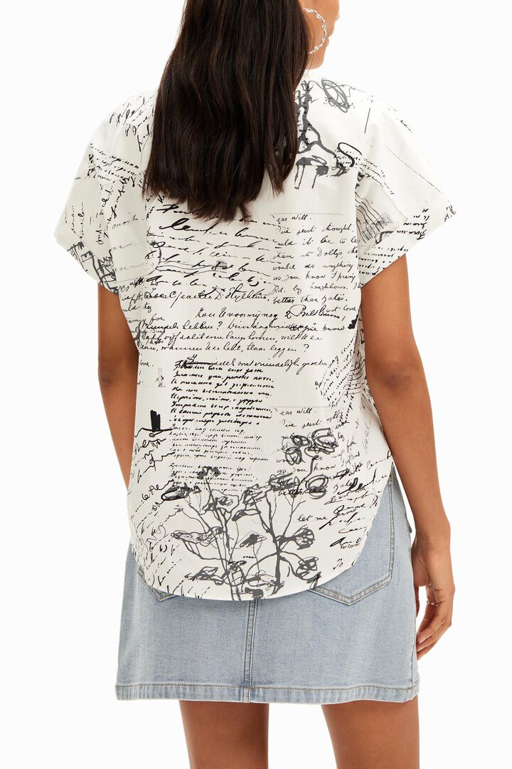 Short-sleeved shirt with texts. | Desigual