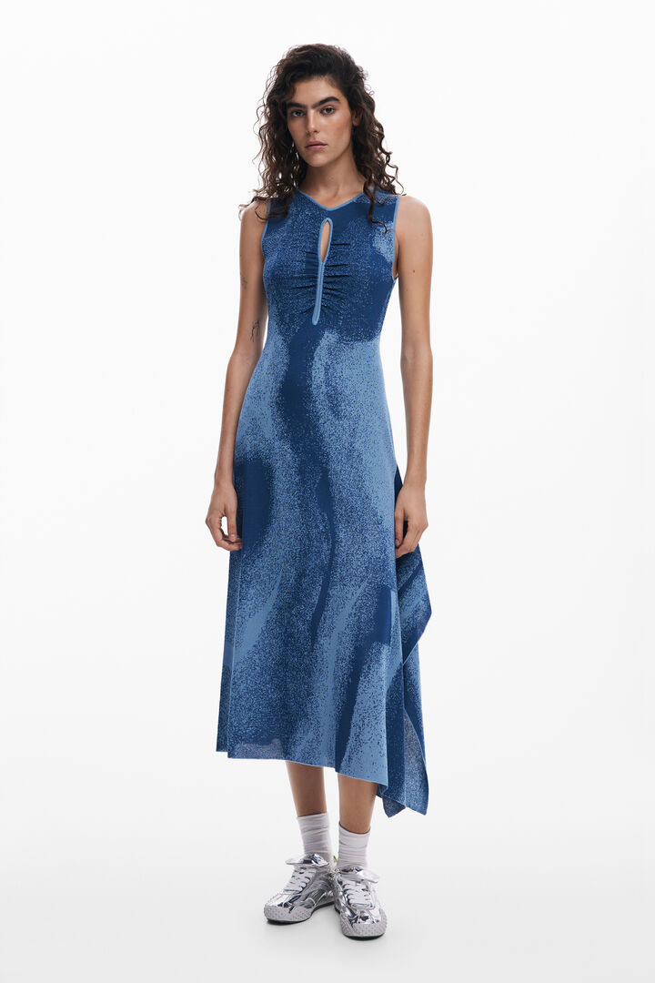 Vestido Jacquard cut-out | Desigual