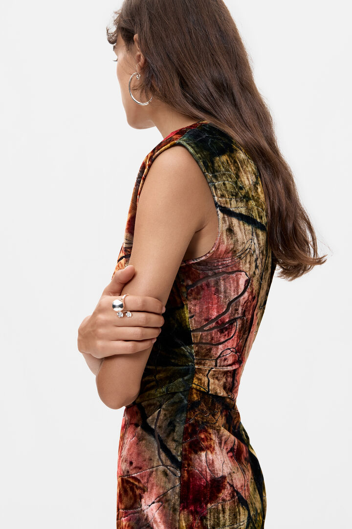 Floral Velvet Dress M. C. Lacroix