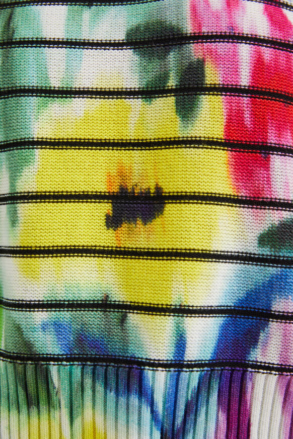 Stripy tie-dye floral jumper | Desigual