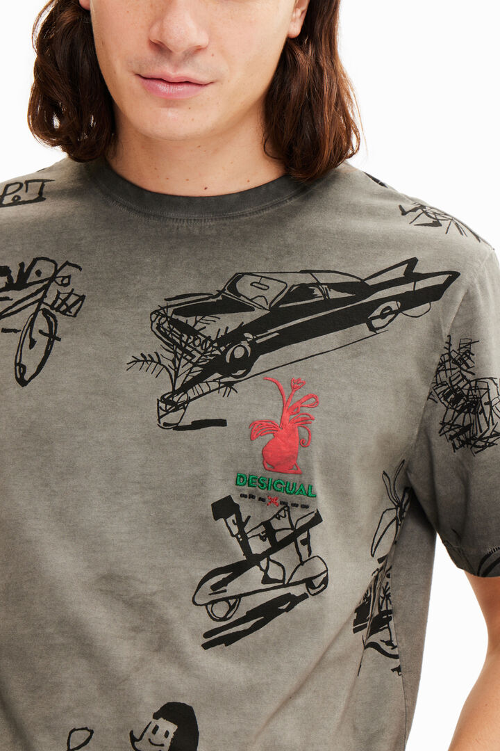 Washed-fabric illustration T-shirt | Desigual