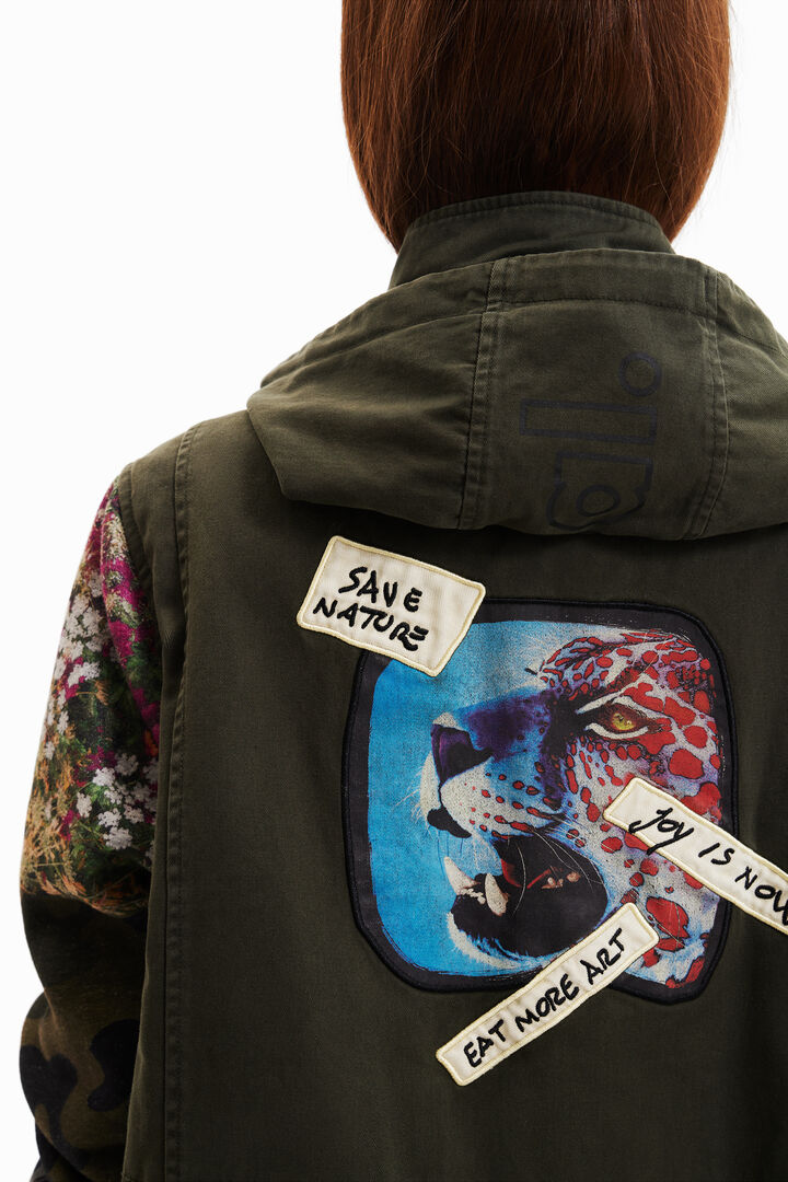 Dlouhá hybridní parka | Desigual