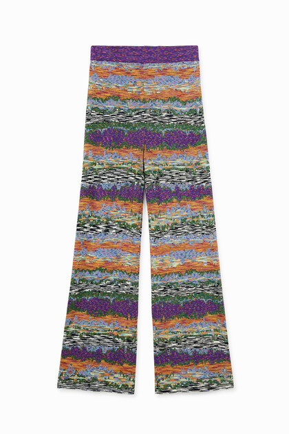 Pantalón acampanado space dye