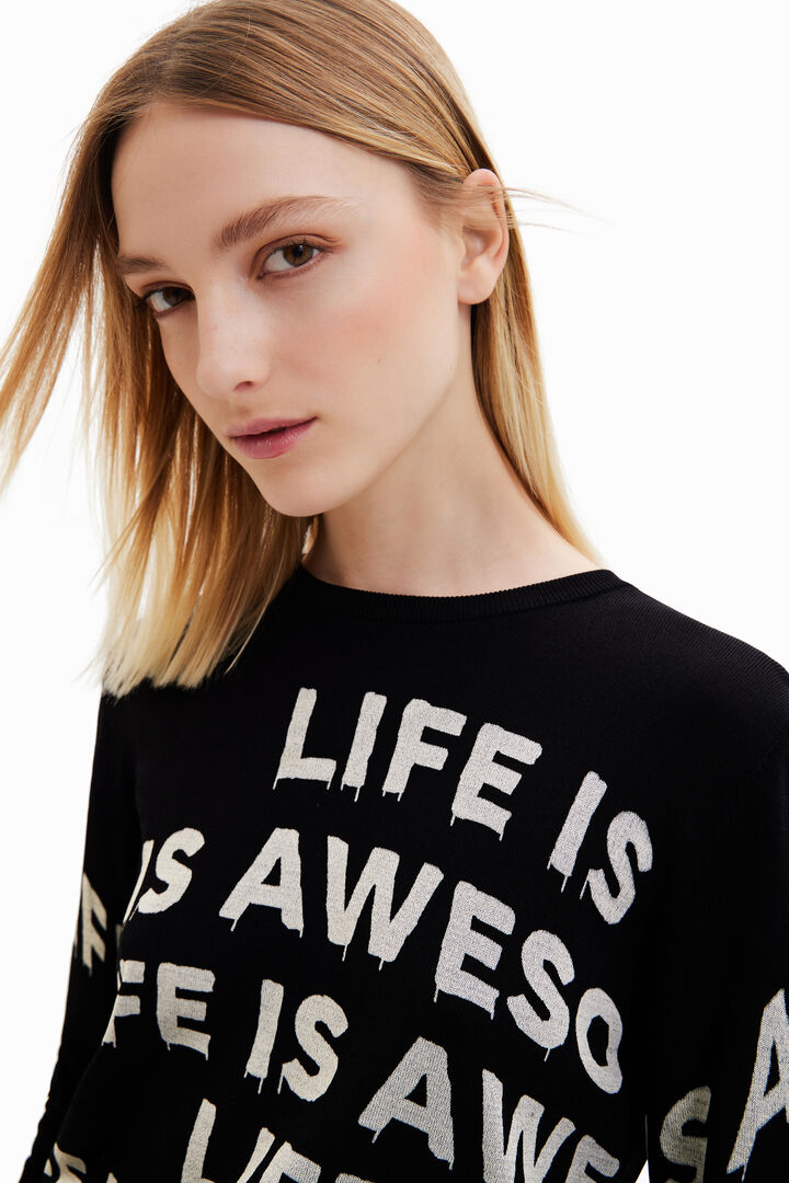 "Life is awesome" pullover | Desigual