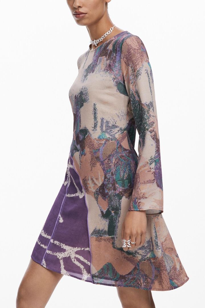 Vestido asimétrico estampada | Desigual