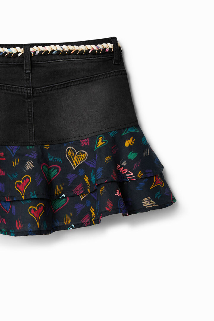 Ruffled denim mini skirt | Desigual