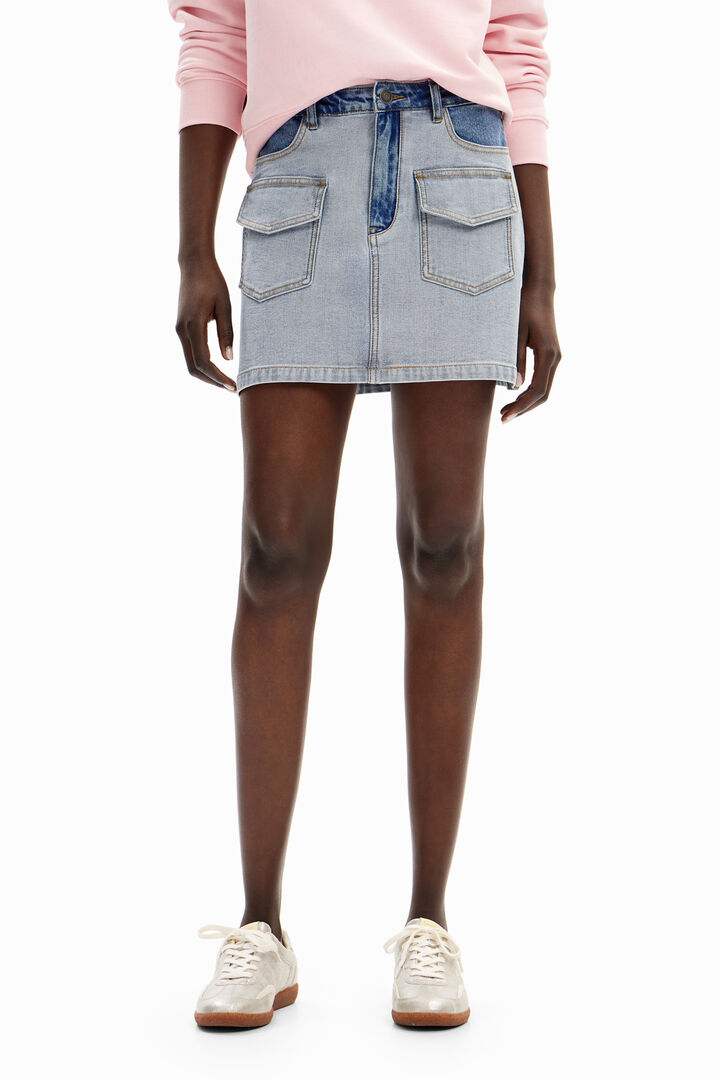 Denim pockets mini skirt | Desigual