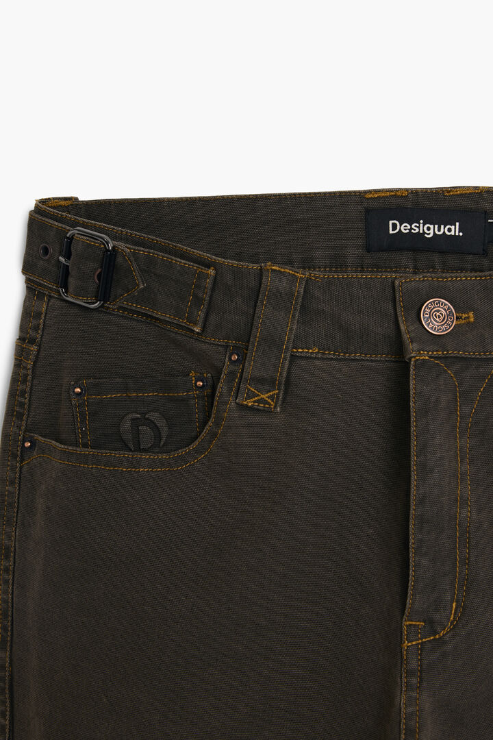 DŁUGIE SPODNIE Z ROZSZERZANYMI NOGAWKAMI | Desigual