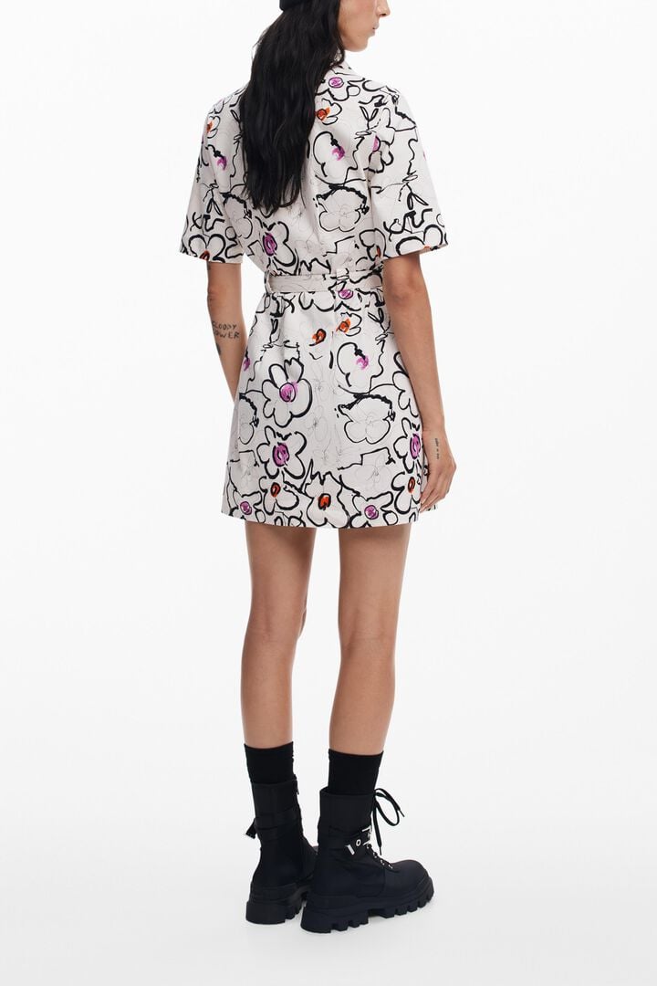 Sukienka z rysowanymi kwiatami | Desigual