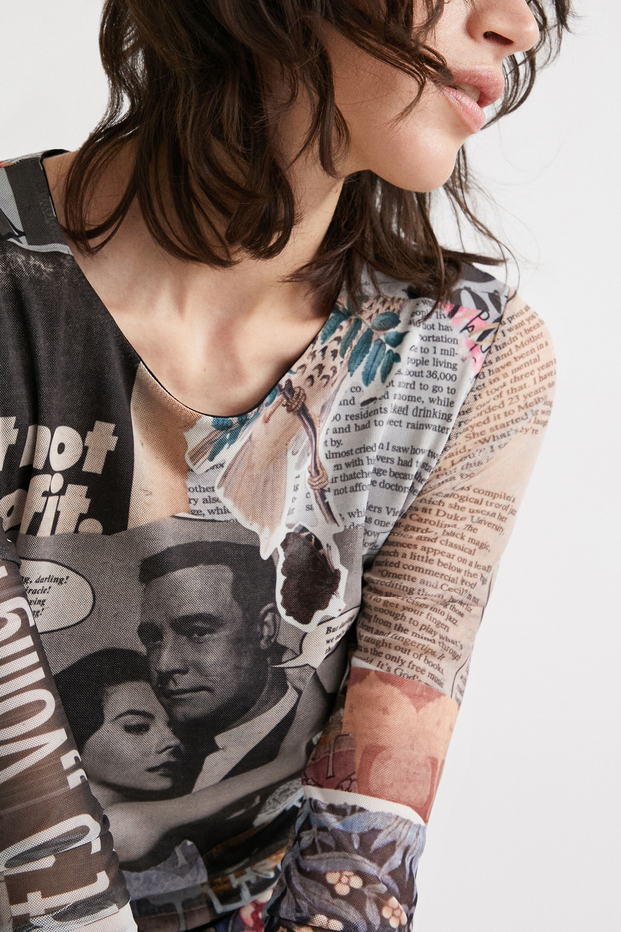 ニュースペーパー チュールワンピース | Desigual.com