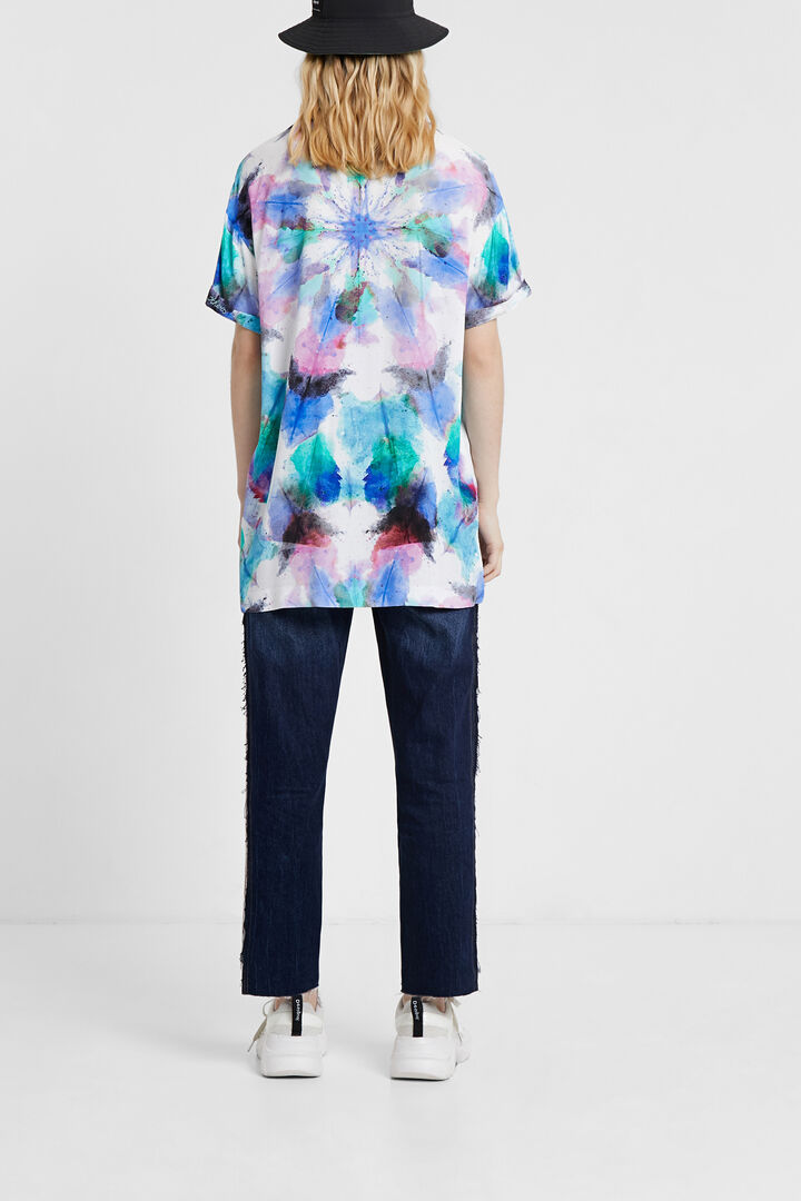 Blouse with faded tie-dye | Desigual