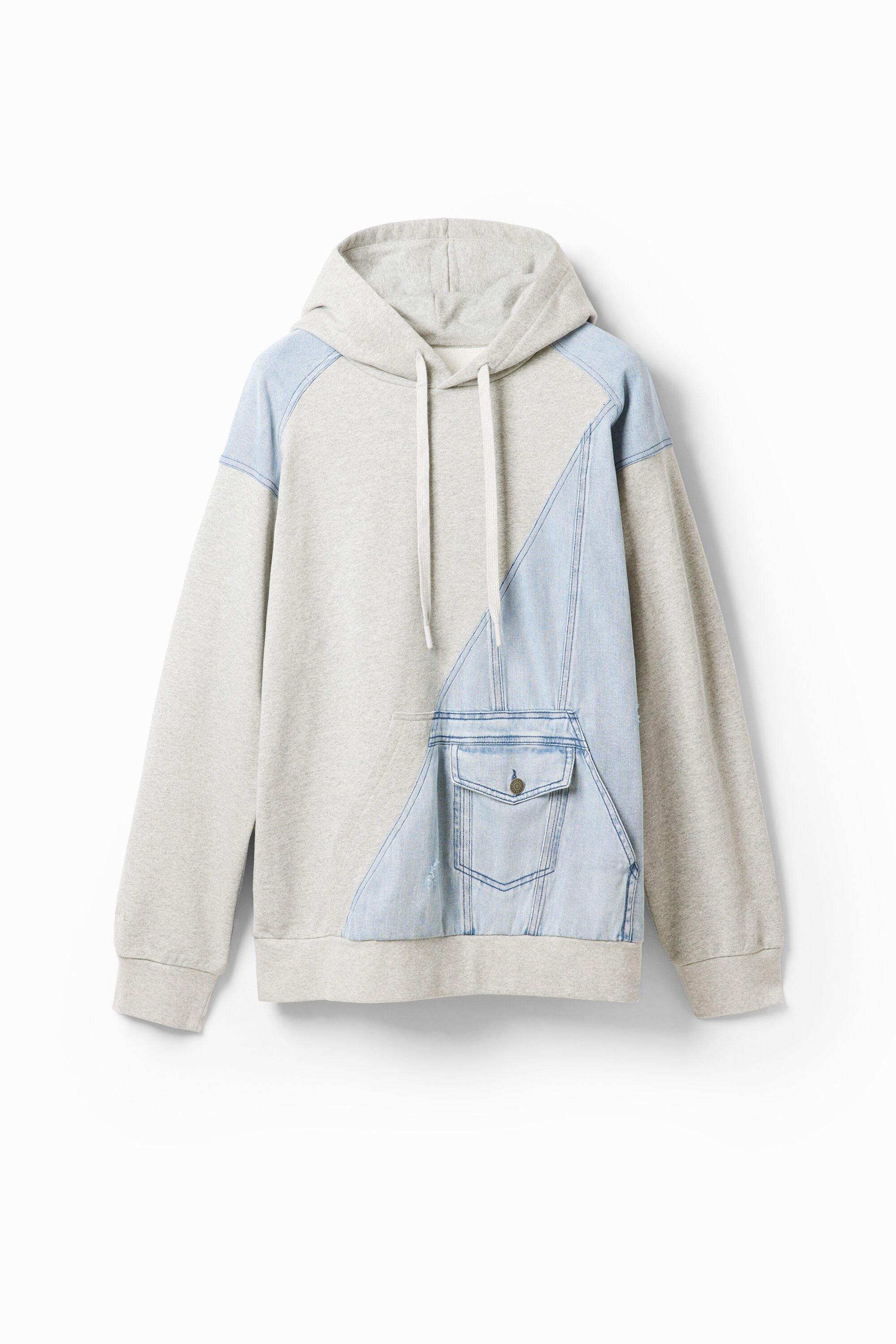 Denim hybrid sweatshirt