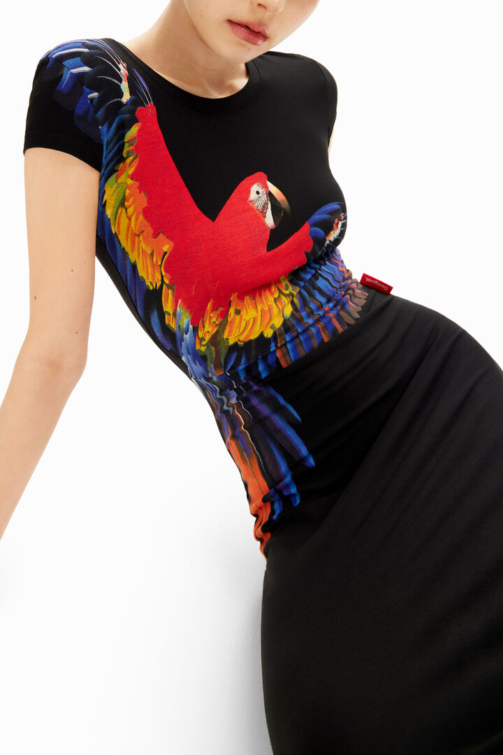 Robe longue perroquet tropical Tyler McGillivary | Desigual