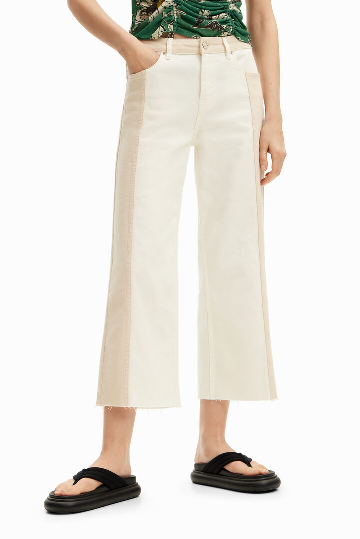 Pantalón cropped a dos tonos | Desigual
