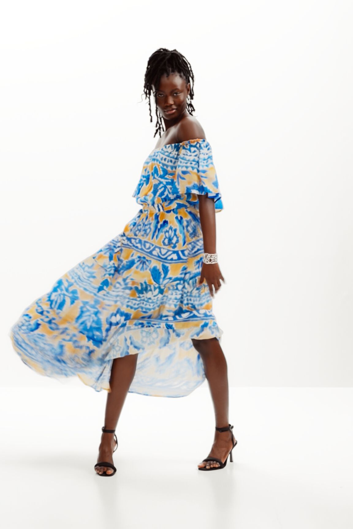 Women's Stella Jean multi-position long skirt I Desigual.com