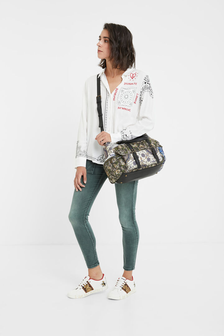 Printed canvas bag | Desigual