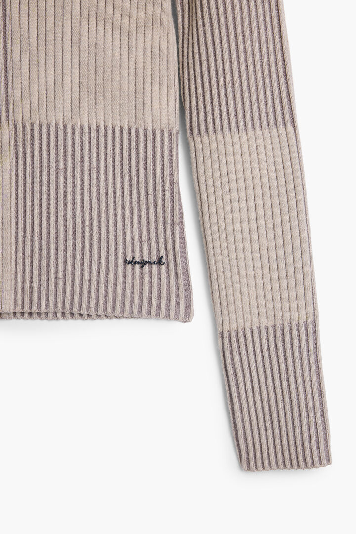 HIGH NECK CHECKERED SWEATER | Desigual