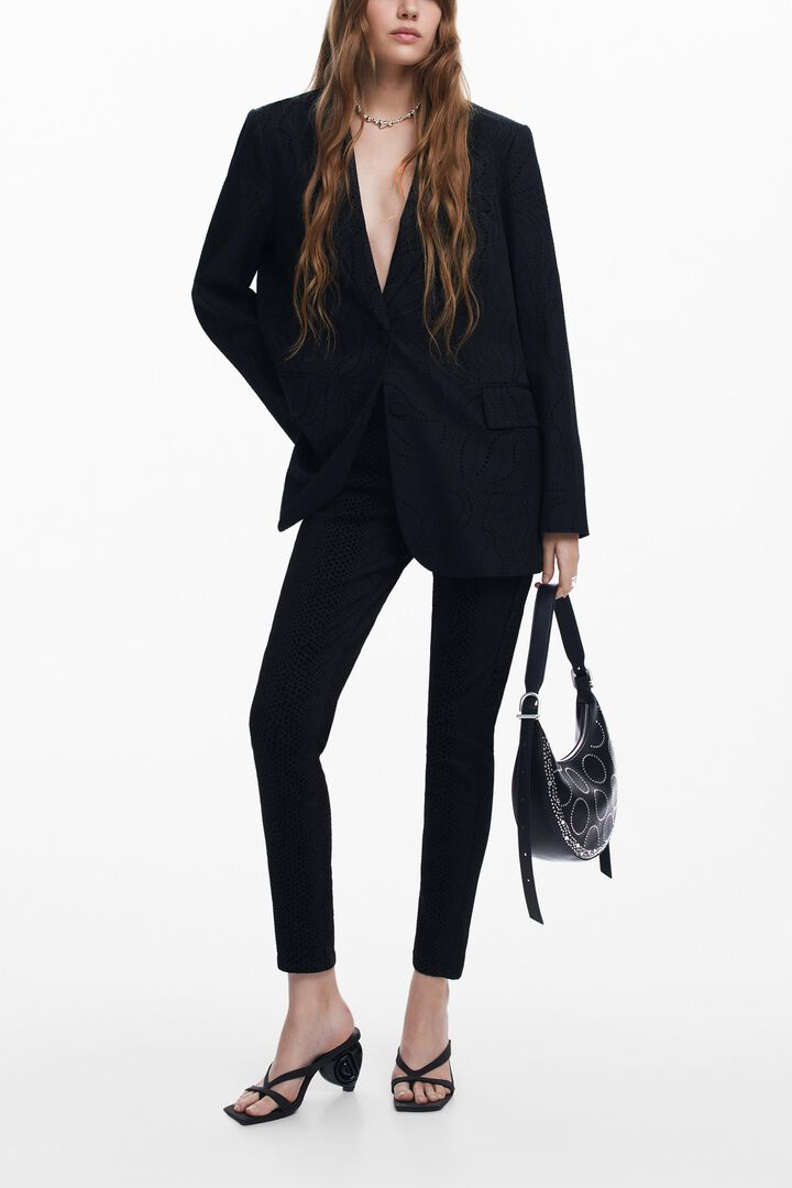 Embroidered floral blazer | Desigual