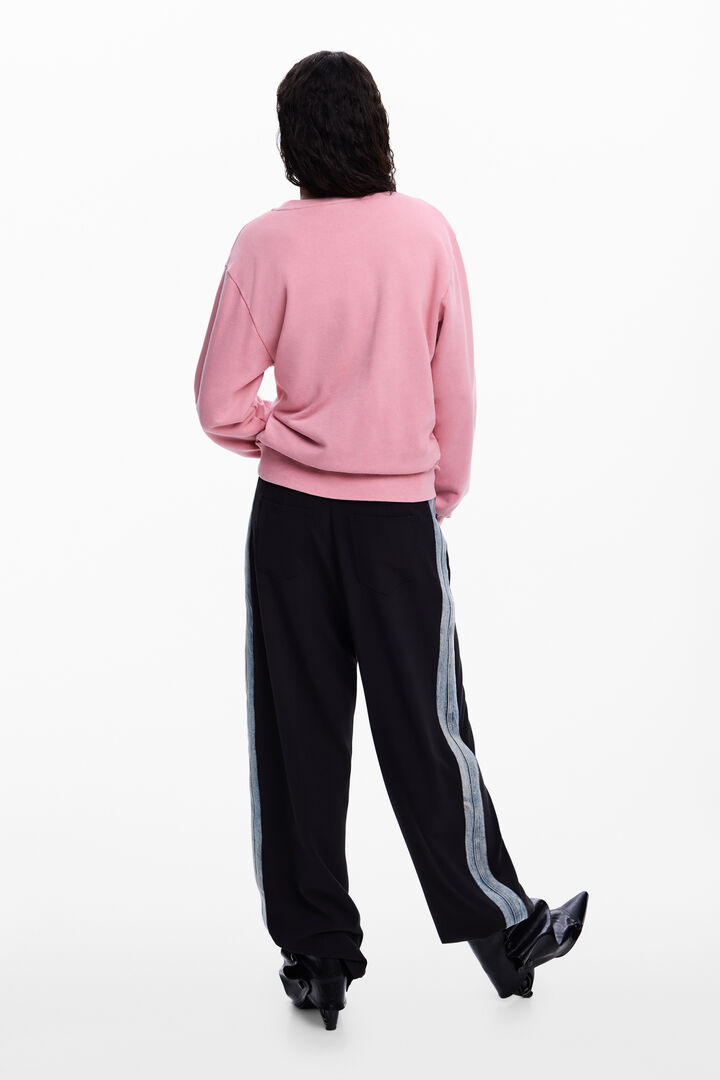 Sweatshirt with logo beads | Desigual