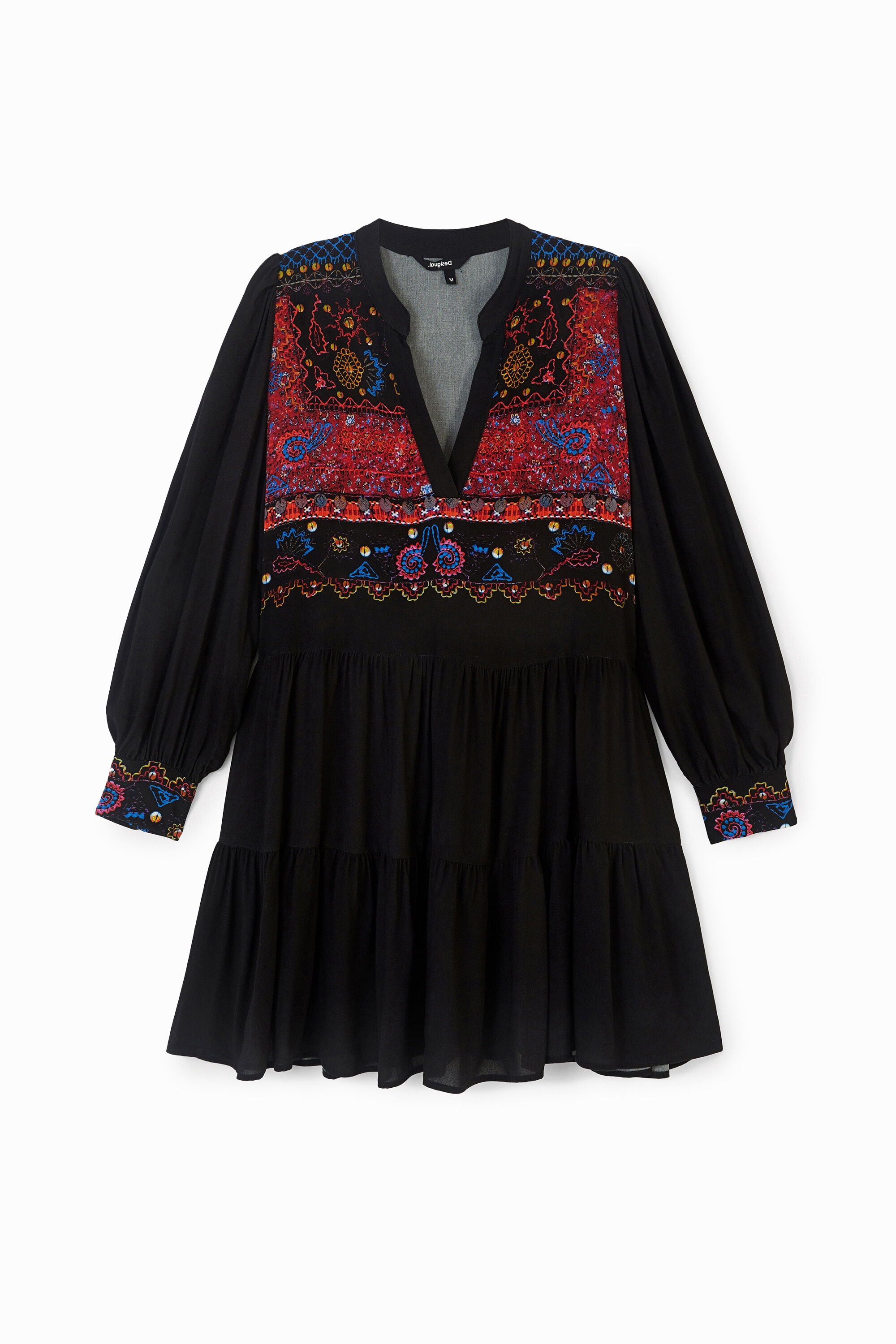Kurzes Boho-Kleid Viskose