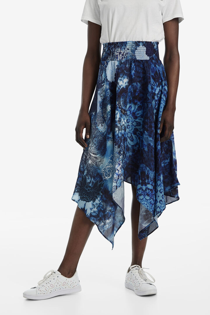 Asymmetric hanky-hem skirt | Desigual