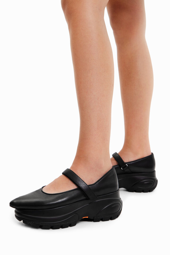 Bailarinas plataforma piel Maitrepierre | Desigual