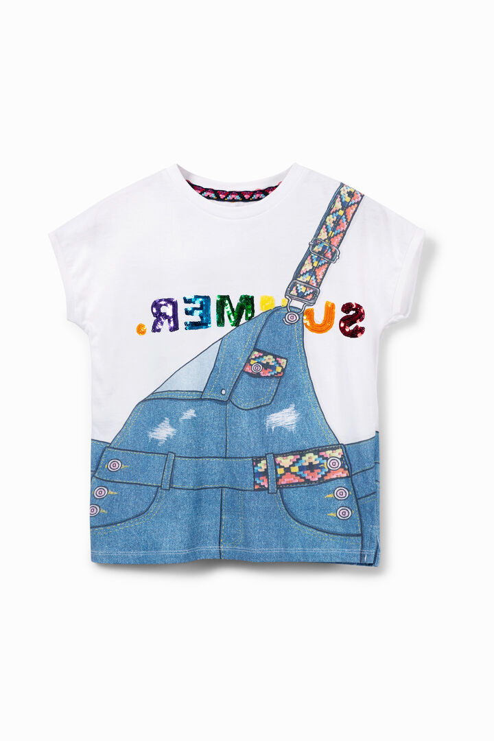 Camiseta trampantojo de peto vaquero | Desigual