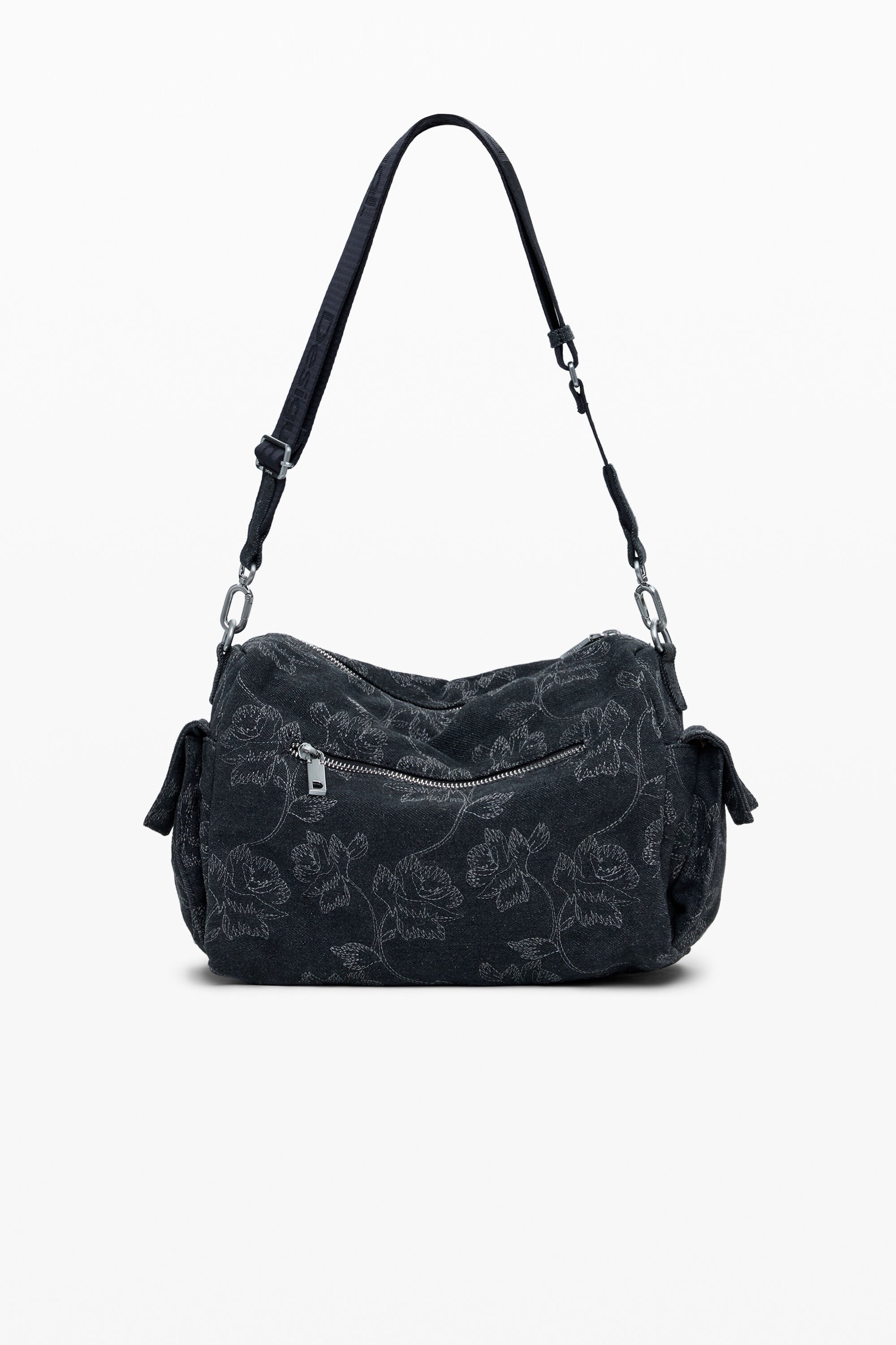 【Desigual】公式完売★入手困難デニムバッグ｜在庫限り販売 デシグアル Desigual グラフィティデニムバッグL （マルチ） -靴