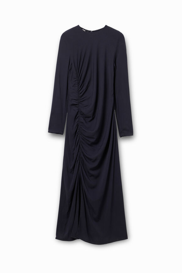 Vestido midi fruncido