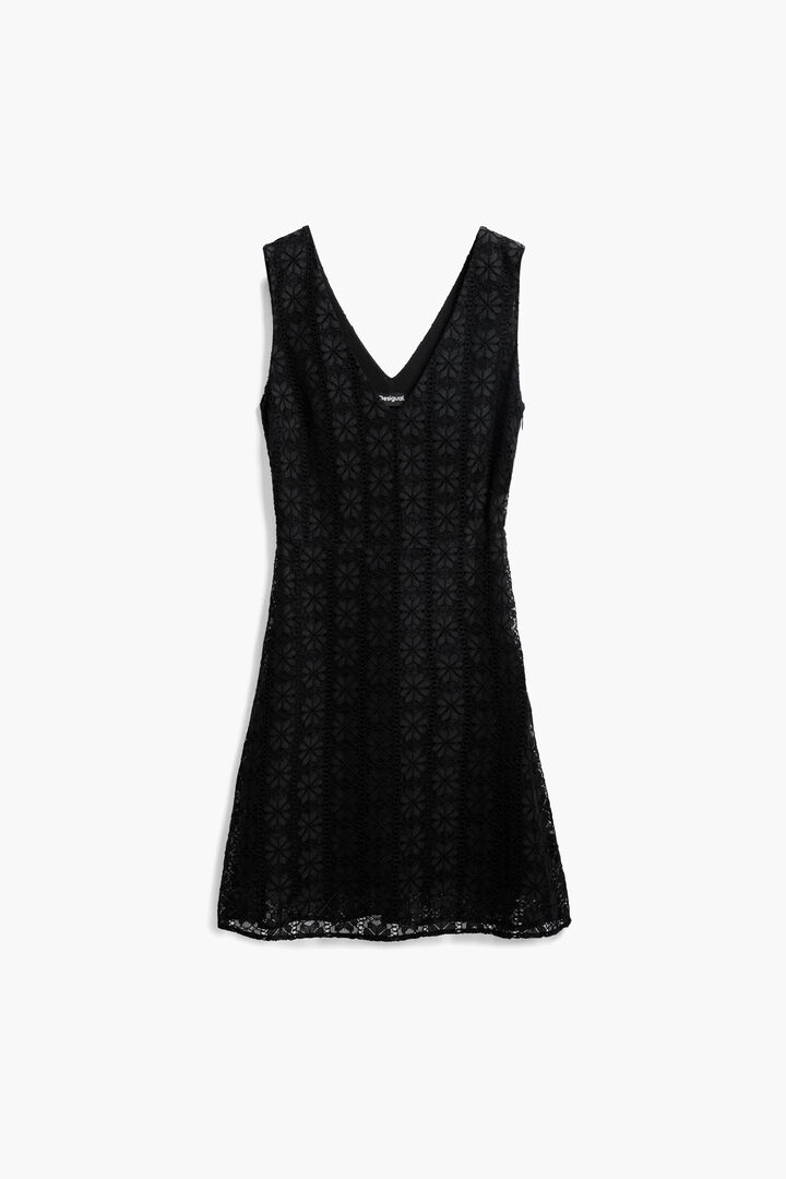Sleeveless lace dress | Desigual