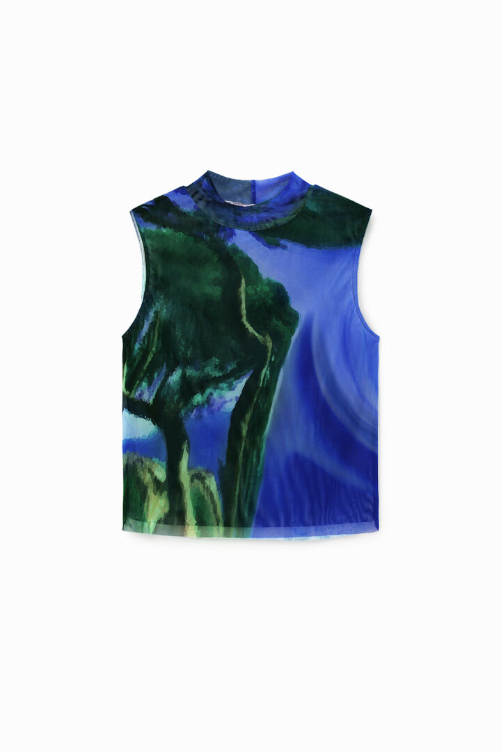 M. Christian Lacroix 風景モチーフ チュールTシャツ | Desigual