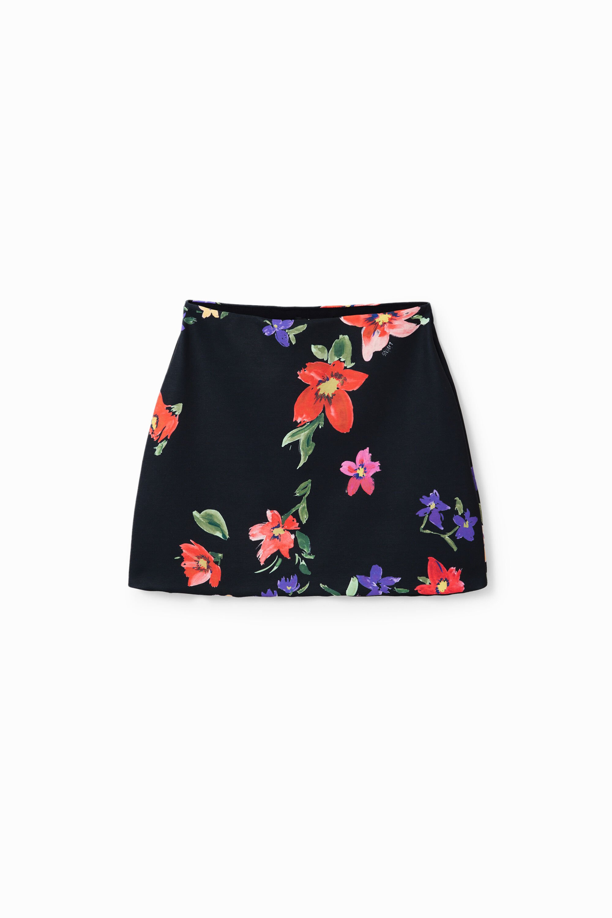 Elastischer Minirock Blumen
